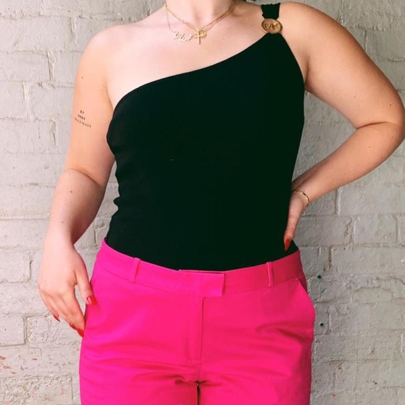 Vintage Y2k early 2000’s Michael Kors one shoulder ribbed top - Picture 2 of 4